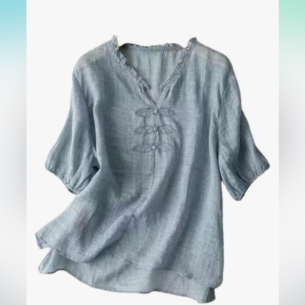 Elegant Blue Women's Top